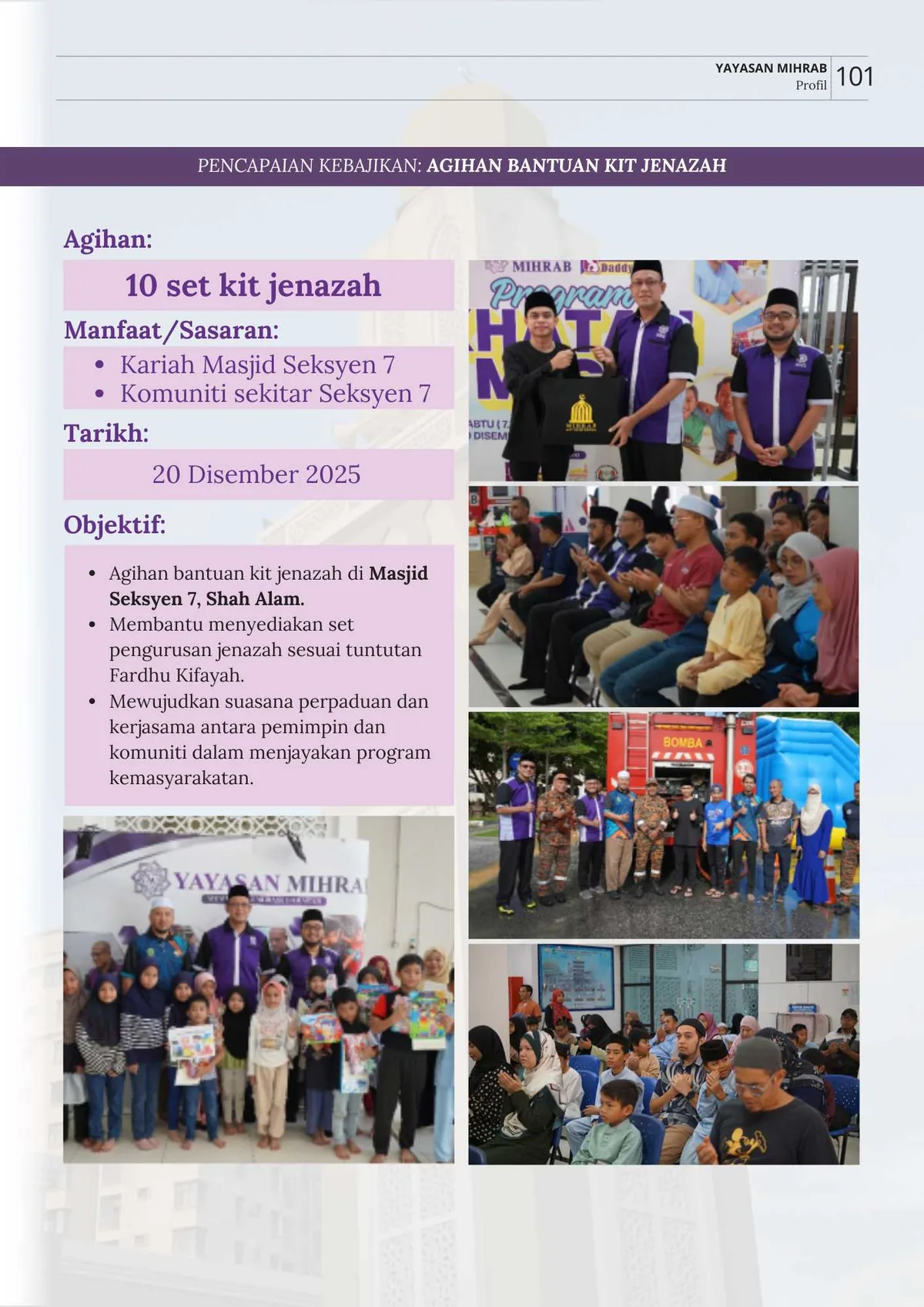 Poster Agihan Bantuan Kit Jenazah Masjid Seksyen 7