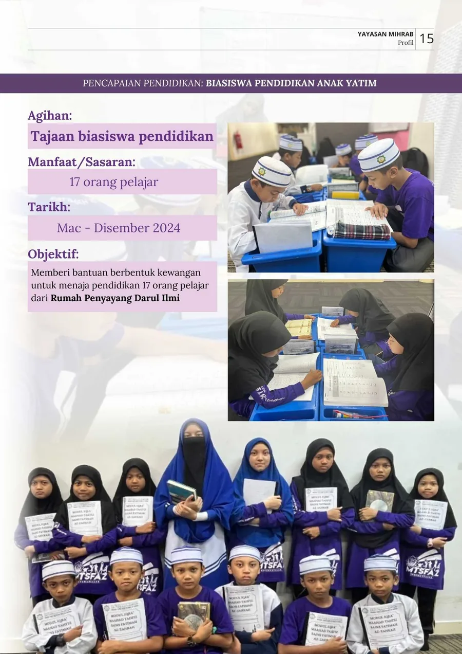 Poster Biasiswa Pendidikan Anak Yatim
