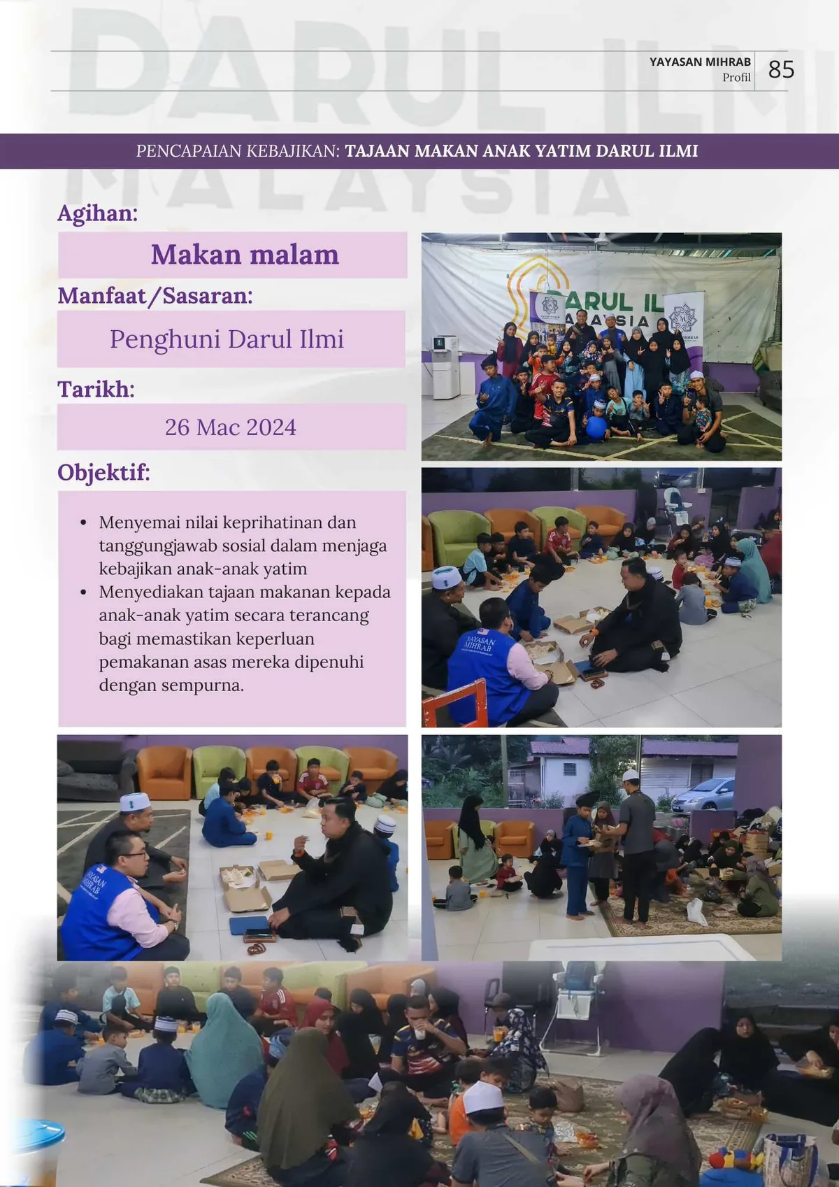 Poster Tajaan Makan Anak Yatim Darul Ilmi
