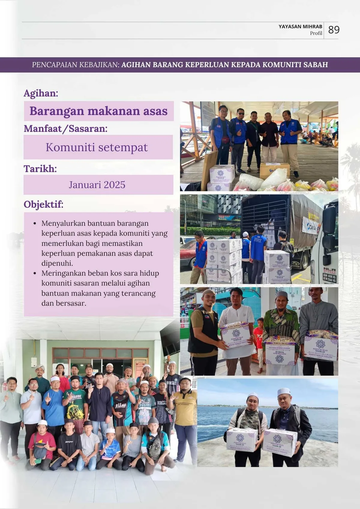 Poster Agihan Barang Keperluan kepada Komuniti Sabah
