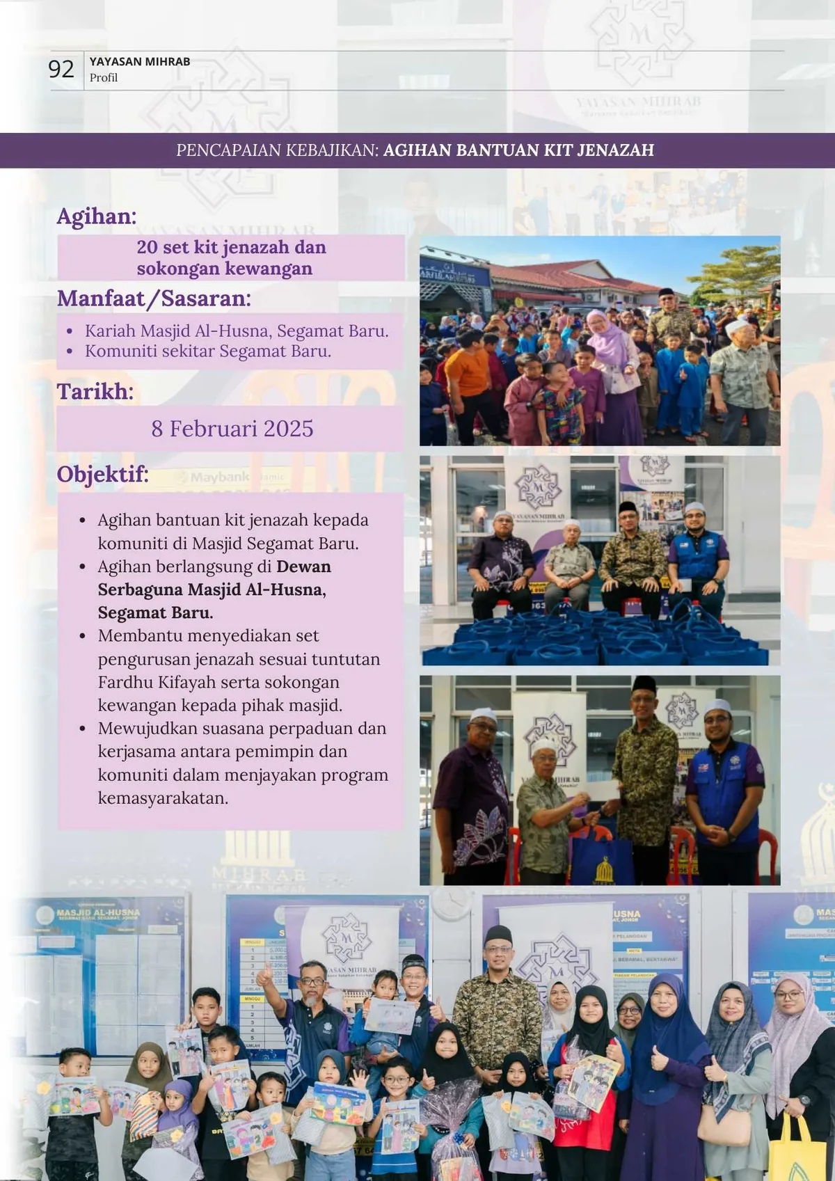Poster Agihan Bantuan Kit Jenazah Masjid Al-Husna